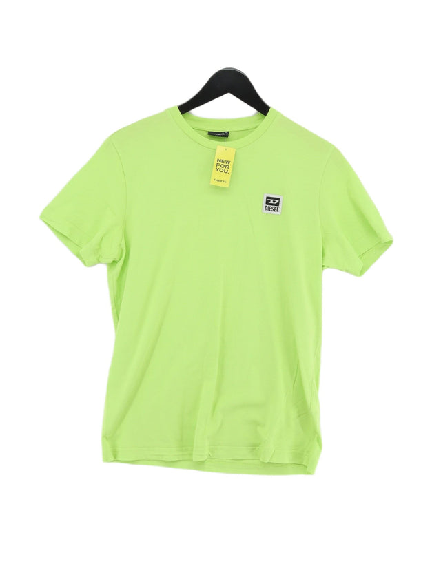 Diesel Men's T-Shirt M Green 100% Cotton