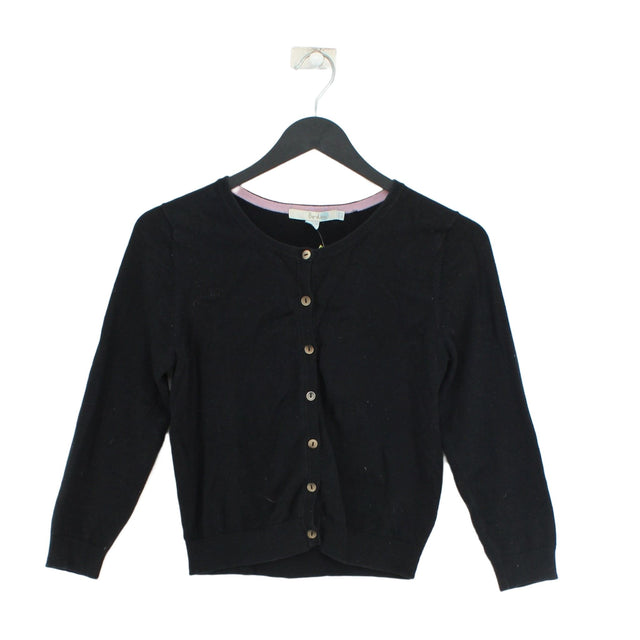 Boden Women's Cardigan UK 8 Black Cotton with Elastane, Nylon