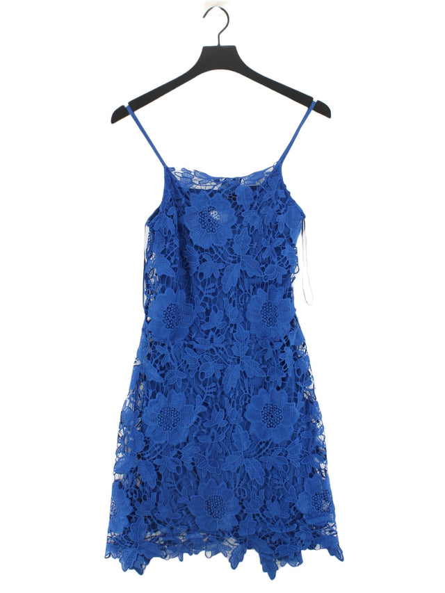 Zara Basic Women's Midi Dress S Blue 100% Polyester