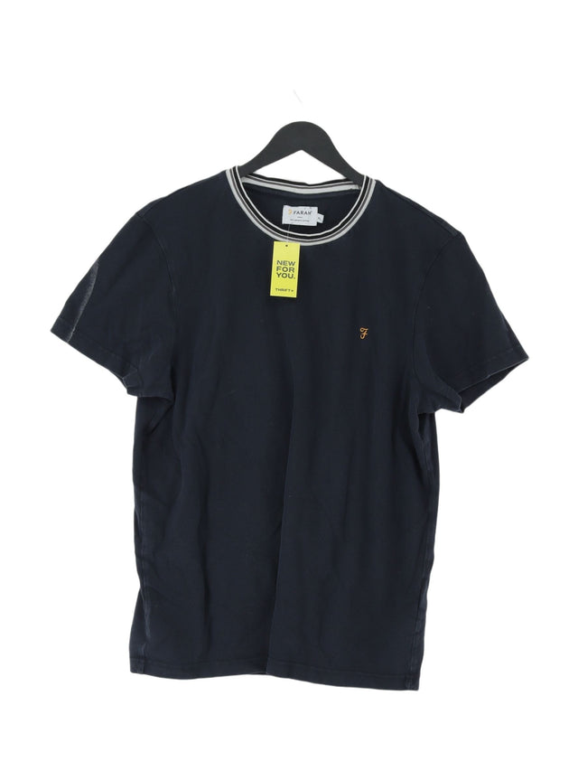 Farah Men's T-Shirt XL Blue 100% Cotton