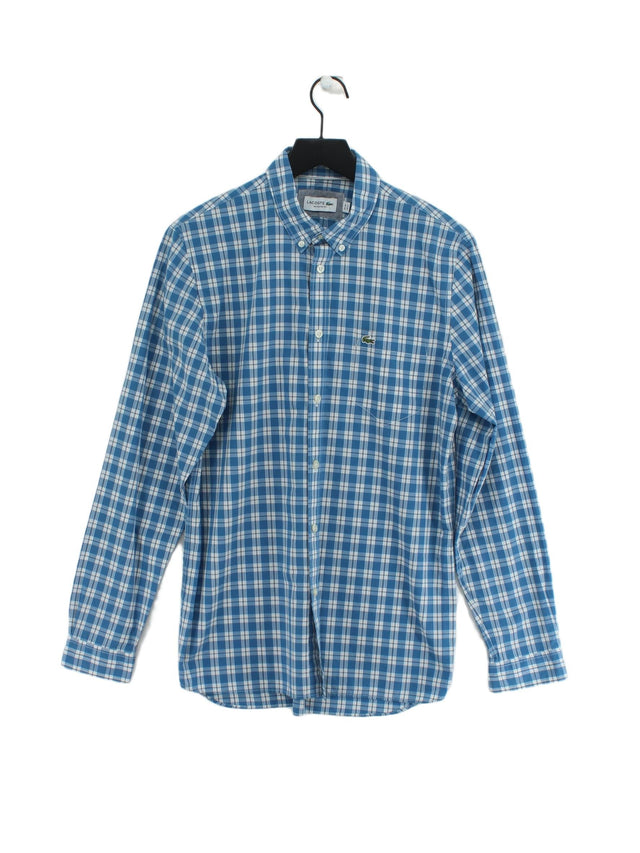 Lacoste Men's Shirt M Blue 100% Cotton