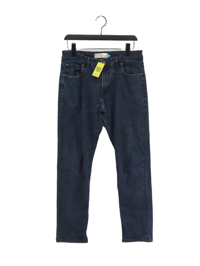 Next Men's Jeans W 34 in Blue Cotton with Elastane