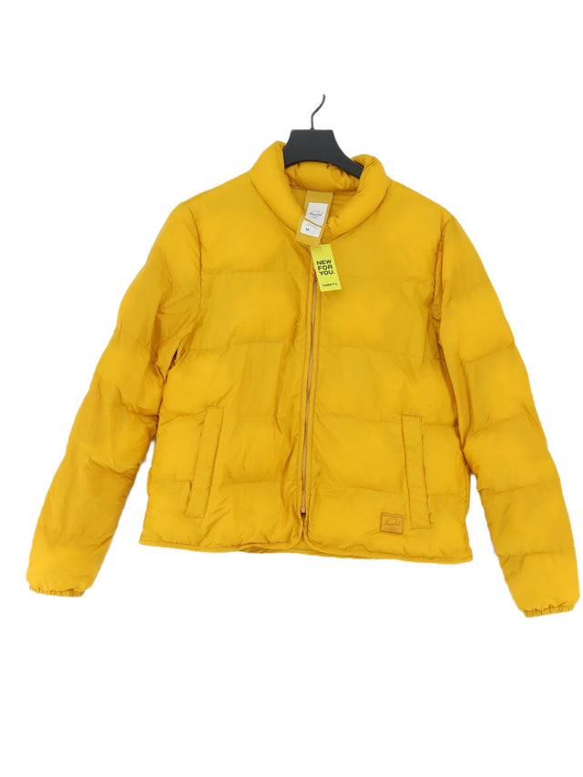 Herschel Women's Coat UK 10 Yellow Nylon with Polyester