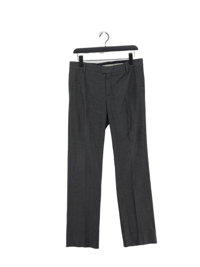 Paul & Joe Men's Suit Trousers M Grey Polyester with Elastane, Viscose