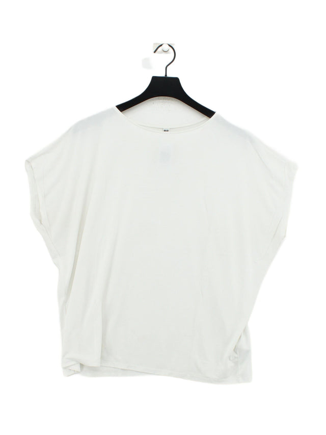 Uniqlo Women's T-Shirt XXL White Polyester with Viscose