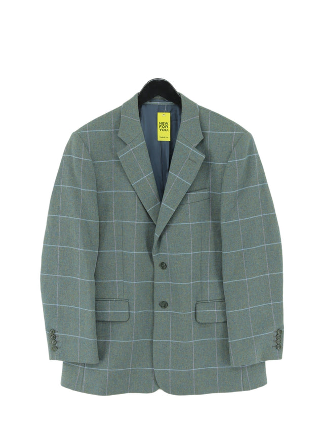Johnstons Men's Blazer Chest: 42 in Green Wool with Other, Viscose