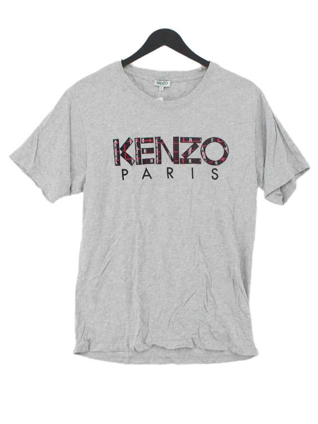 Kenzo Men's T-Shirt L Grey 100% Cotton