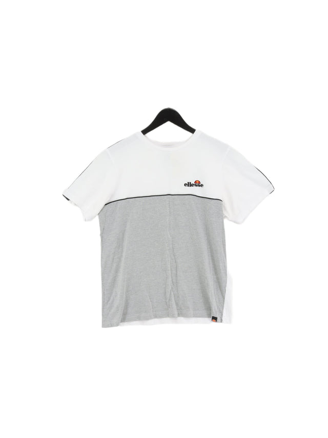 Ellesse Men's T-Shirt L Grey 100% Cotton