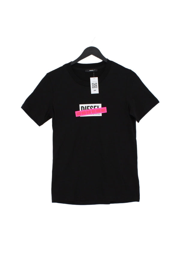 Diesel Men's T-Shirt M Black 100% Cotton