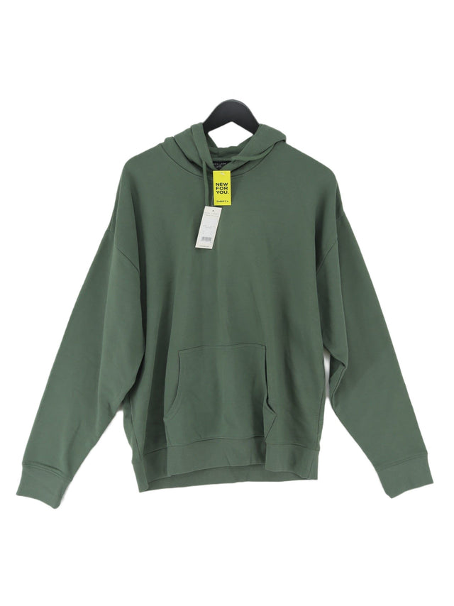 New Look Men's Hoodie L Green Cotton with Polyester