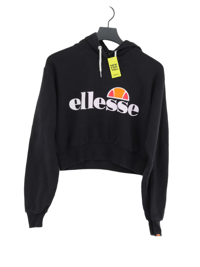 Ellesse Women's Hoodie UK 10 Black Cotton with Polyester