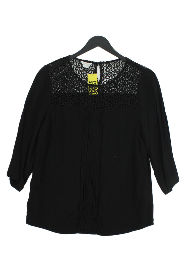 Monsoon Women's Top UK 12 Black Viscose with Other, Polyester