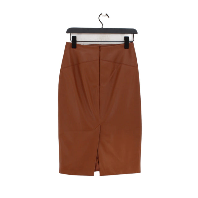 Karen Millen Women's Midi Skirt UK 10 Brown Polyester with Elastane, Other