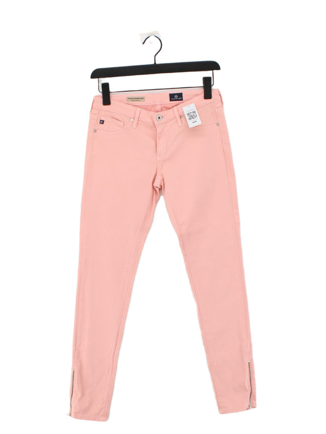 AG Adriano Goldschmied Women's Jeans W 26 in Pink Cotton with Other