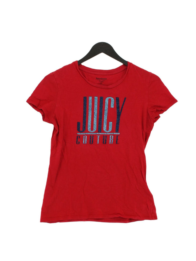 Juicy Couture Women's T-Shirt S Red 100% Cotton