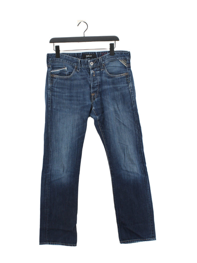 Replay Men's Jeans W 32 in Blue 100% Cotton