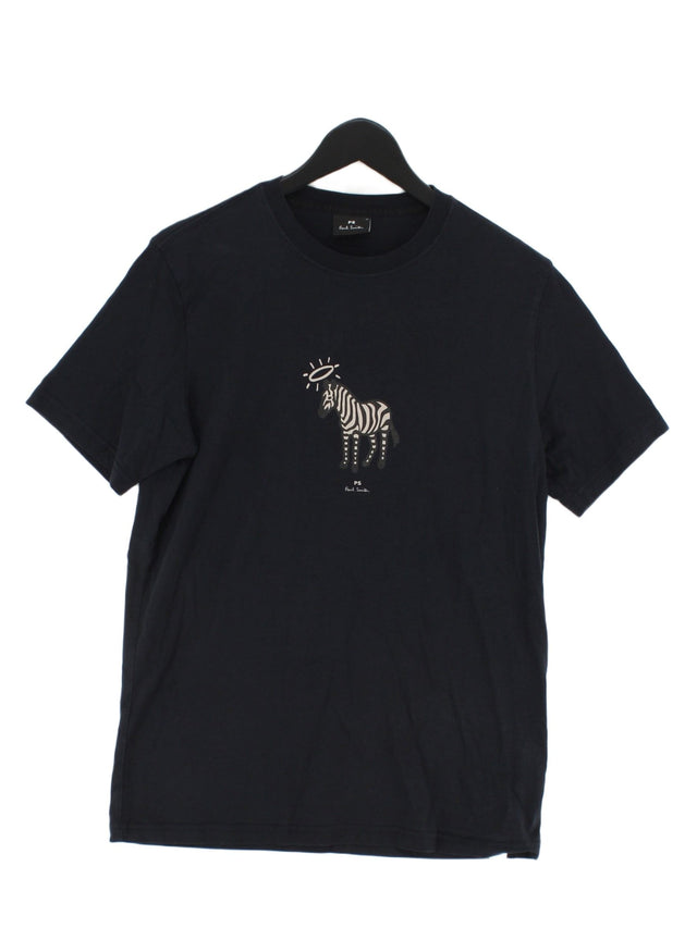 Paul Smith Men's T-Shirt M Black 100% Cotton