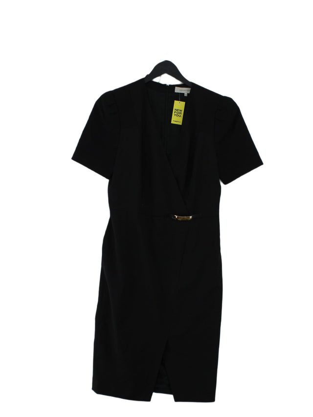 Gerard Darel Women's Midi Dress UK 10 Black Wool with Elastane