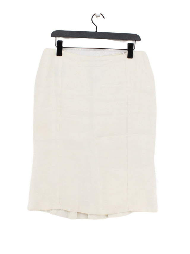 Ralph Lauren Women's Midi Skirt UK 12 Cream Linen with Other