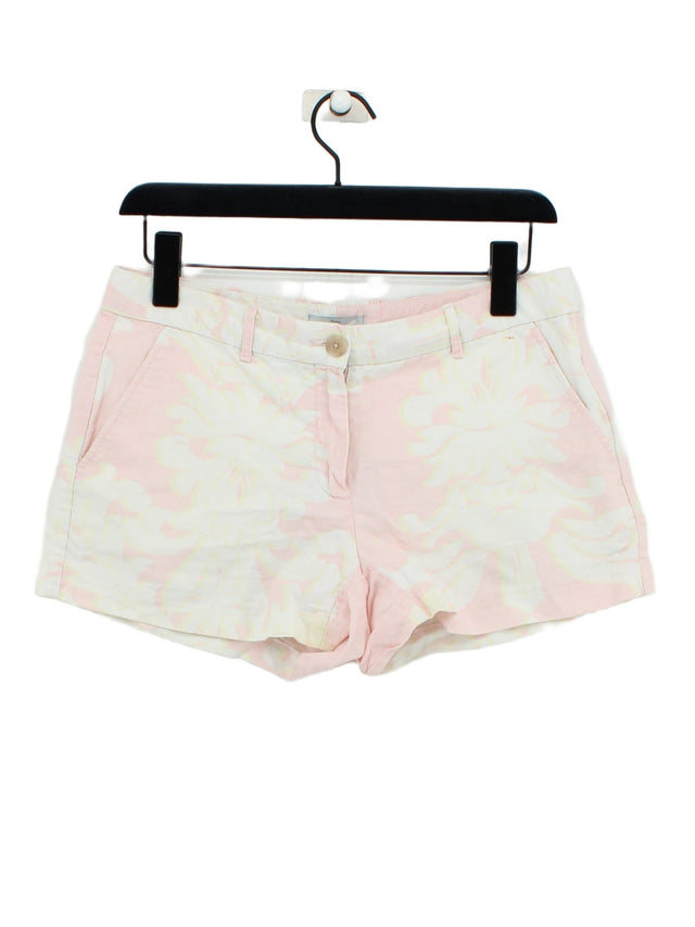 Gap Women's Shorts UK 10 Pink Linen with Cotton
