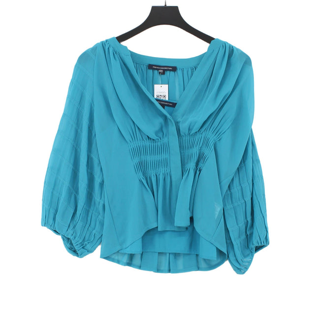 French Connection Women's Top S Blue 100% Polyester