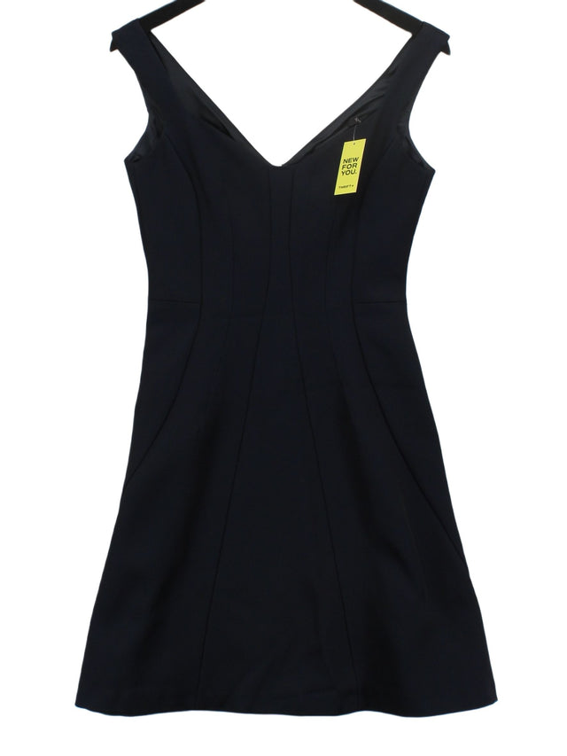 Tara Jarmon Women's Midi Dress UK 10 Blue Polyamide with Nylon