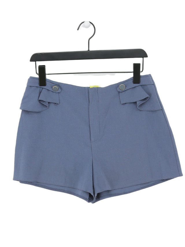 Pins And Needles Women's Shorts M Blue Polyester with Elastane, Viscose