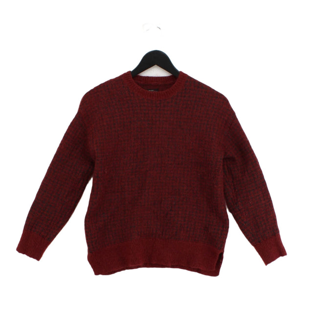 AllSaints Women's Jumper XS Red Wool with Cotton, Mohair, Viscose