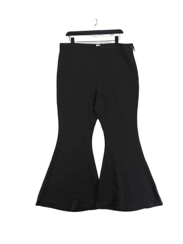 Iris & Ink Women's Suit Trousers UK 14 Black 100% Polyester