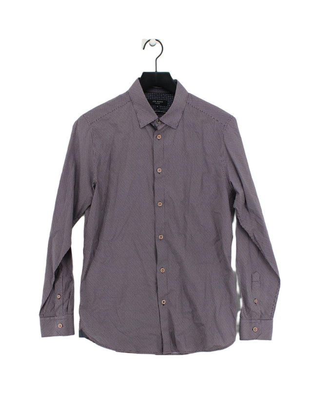 Ted Baker Men's Shirt M Purple 100% Cotton
