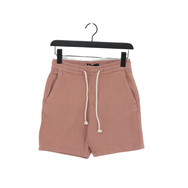 Bershka Men's Shorts S Pink Cotton with Elastane