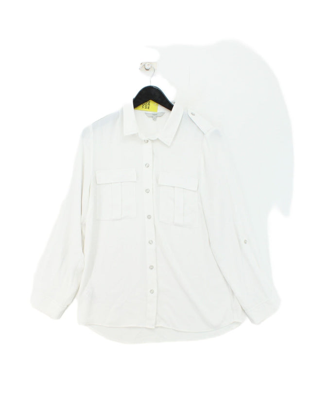 Next Women's Shirt UK 12 White 100% Polyester
