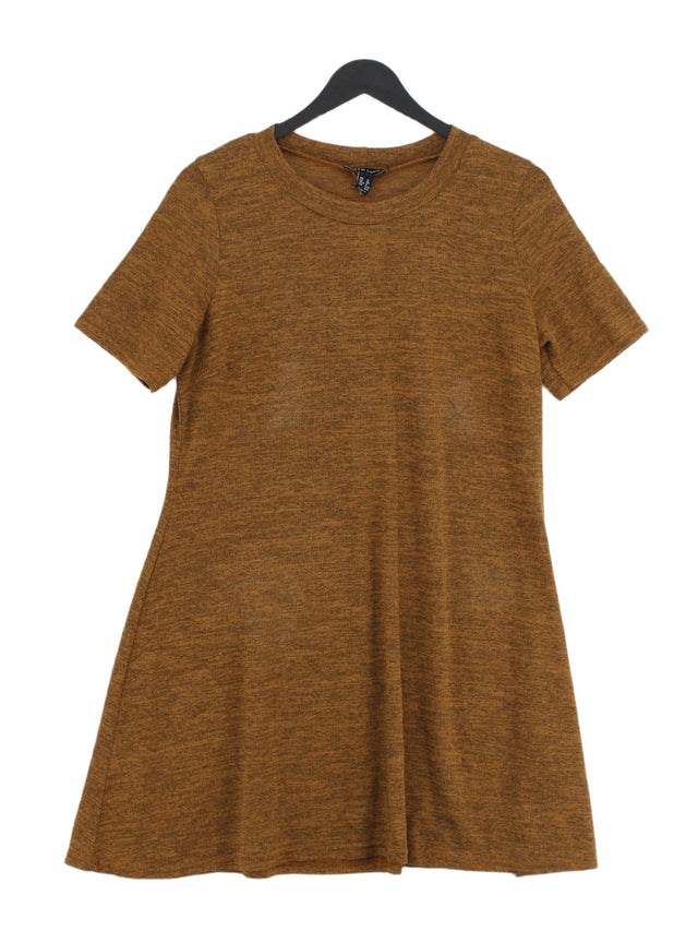 New Look Women's Mini Dress UK 12 Tan Polyester with Elastane