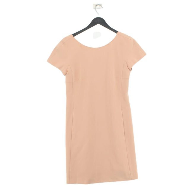 Theory Women's Midi Dress UK 2 Pink Other with Linen, Polyester