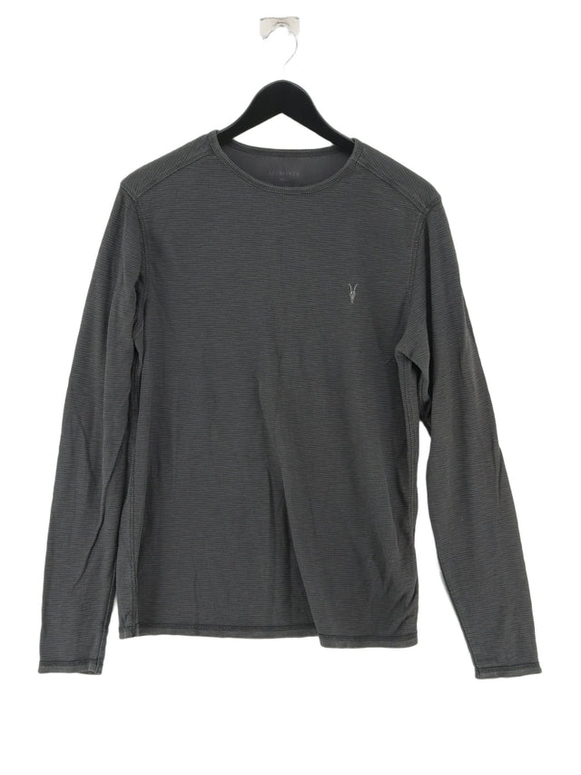 AllSaints Men's Jumper S Grey 100% Cotton