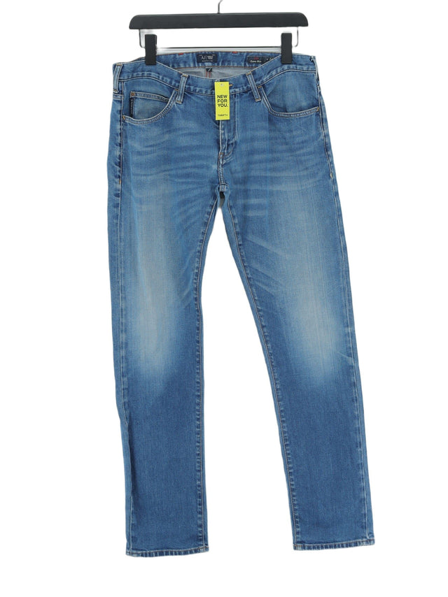 Armani Jeans Men's Jeans W 34 in; L 34 in Blue Cotton with Elastane