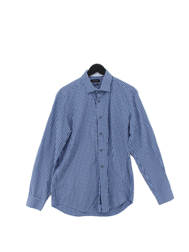 Autograph Men's Shirt Collar: 16 in Blue 100% Cotton