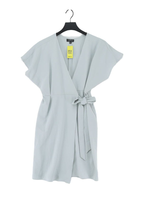 Topshop Women's Midi Dress UK 8 Grey 100% Polyester