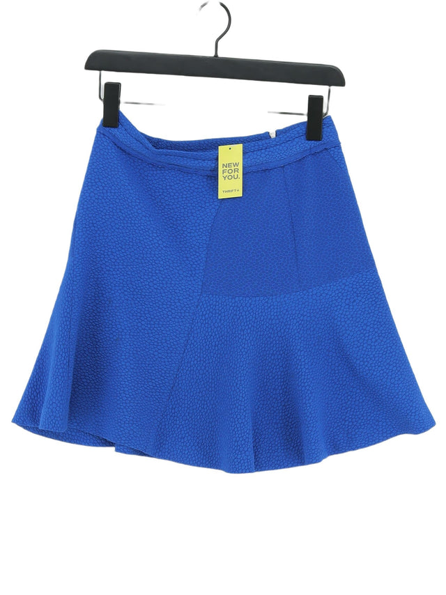 Sandro Women's Midi Skirt XS Blue Polyester with Spandex