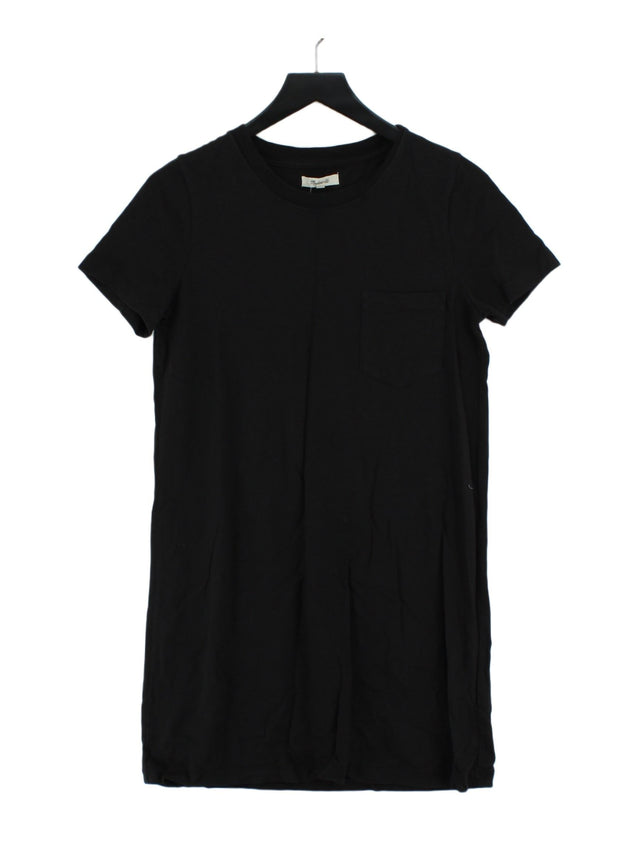 Madewell Women's Midi Dress M Black 100% Cotton