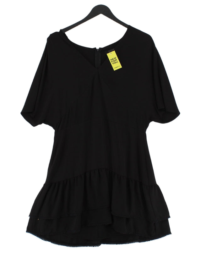 AllSaints Women's Midi Dress UK 12 Black 100% Polyester