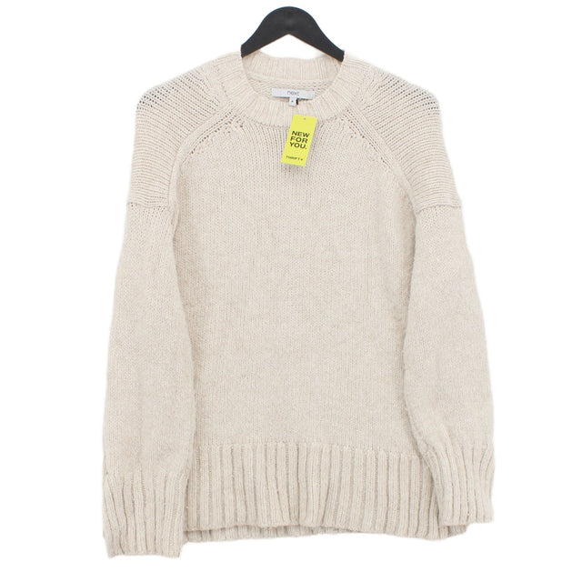 Next Women's Jumper M Cream Acrylic with Nylon, Polyester