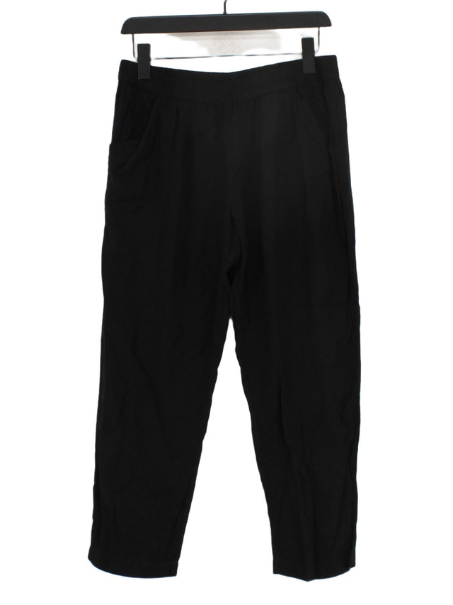 Hush Women's Trousers UK 12 Black 100% Rayon
