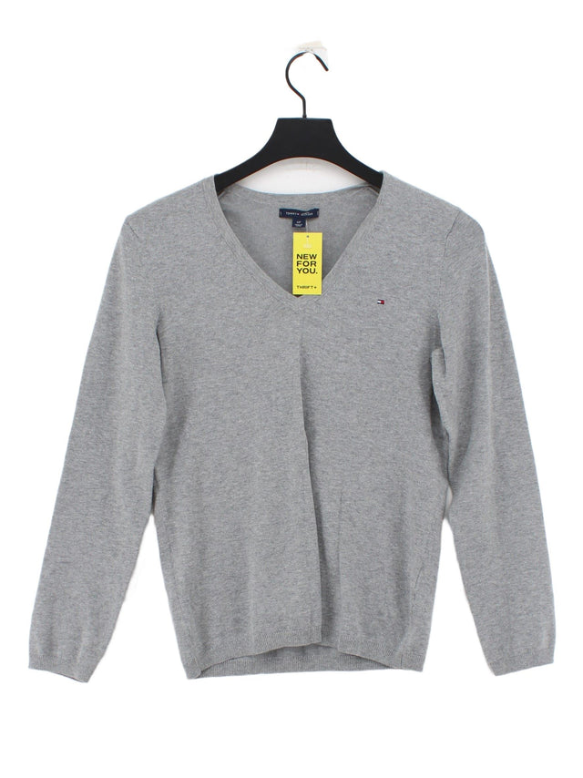 Tommy Hilfiger Women's Jumper S Grey Cotton with Nylon