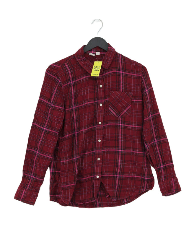 Gap Men's Shirt S Red Cotton with Rayon, Viscose