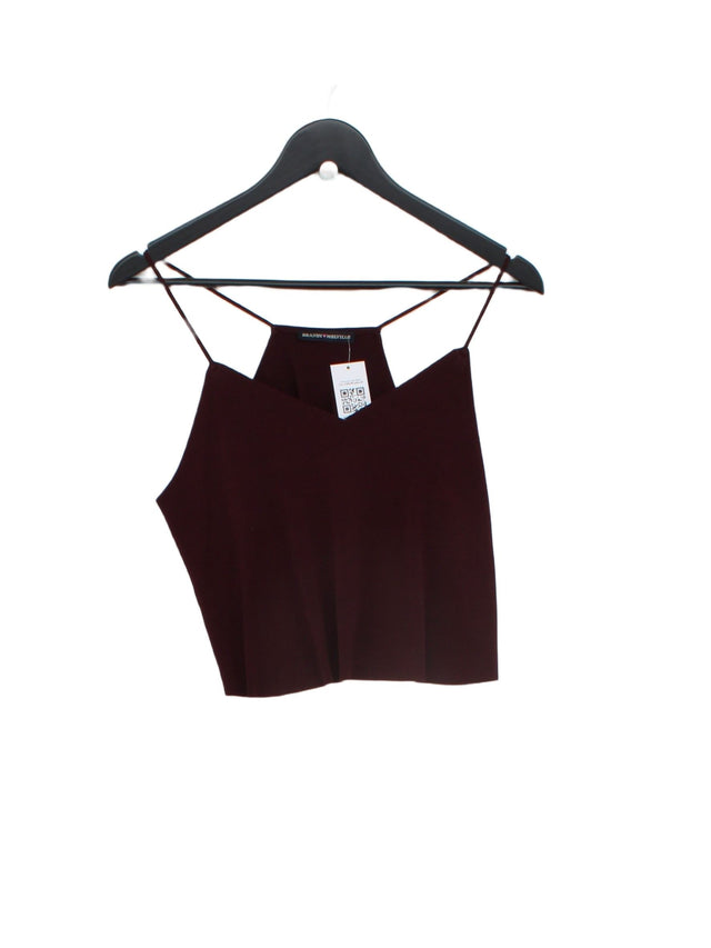 Brandy Melville Women's Top Purple Cotton with Elastane, Viscose