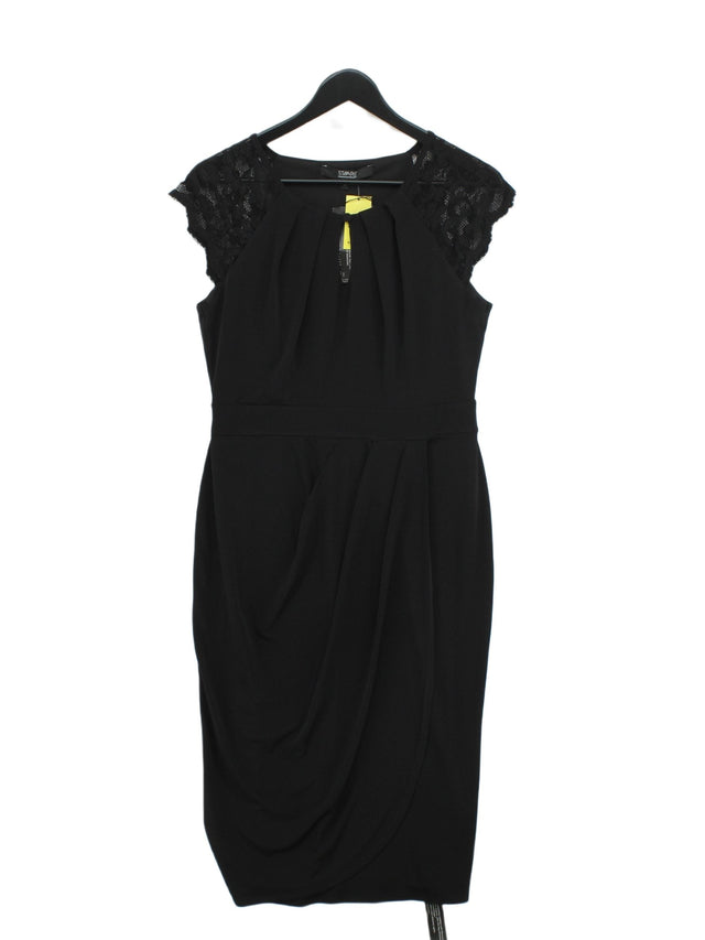 Julien Macdonald Women's Midi Dress UK 12 Black Polyester with Elastane