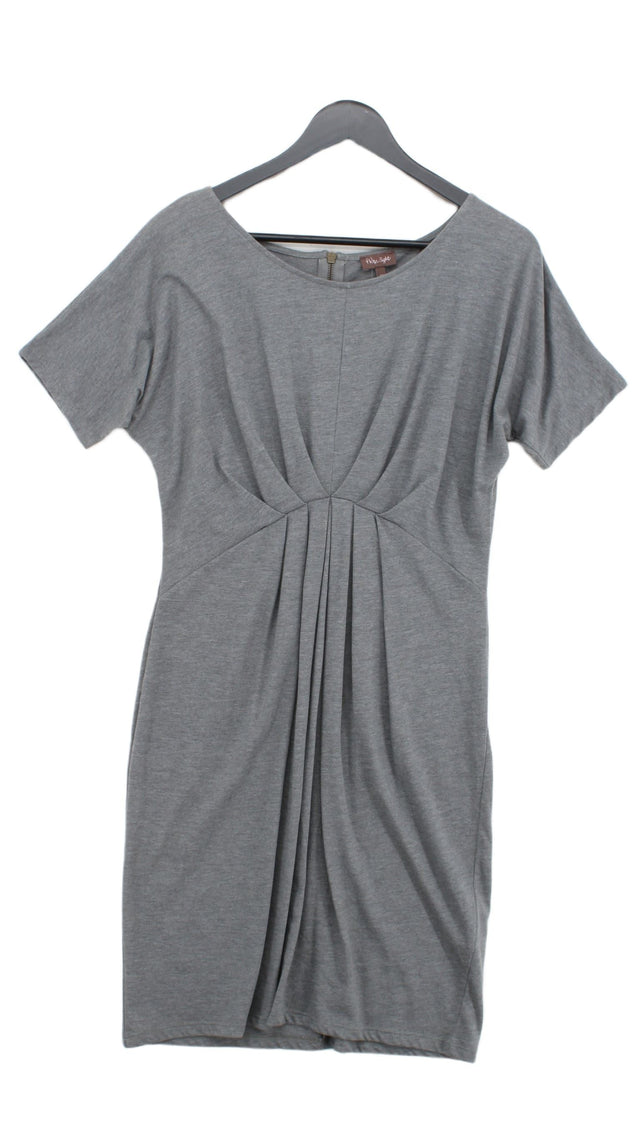 Phase Eight Women's Midi Dress UK 12 Grey Polyester with Cotton