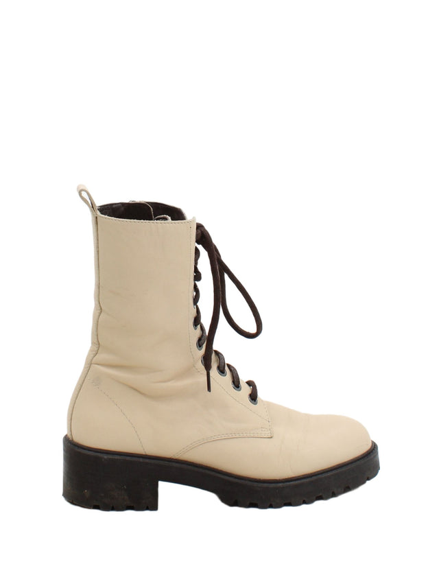 Massimo Dutti Women's Boots UK 4.5 Cream 100% Other