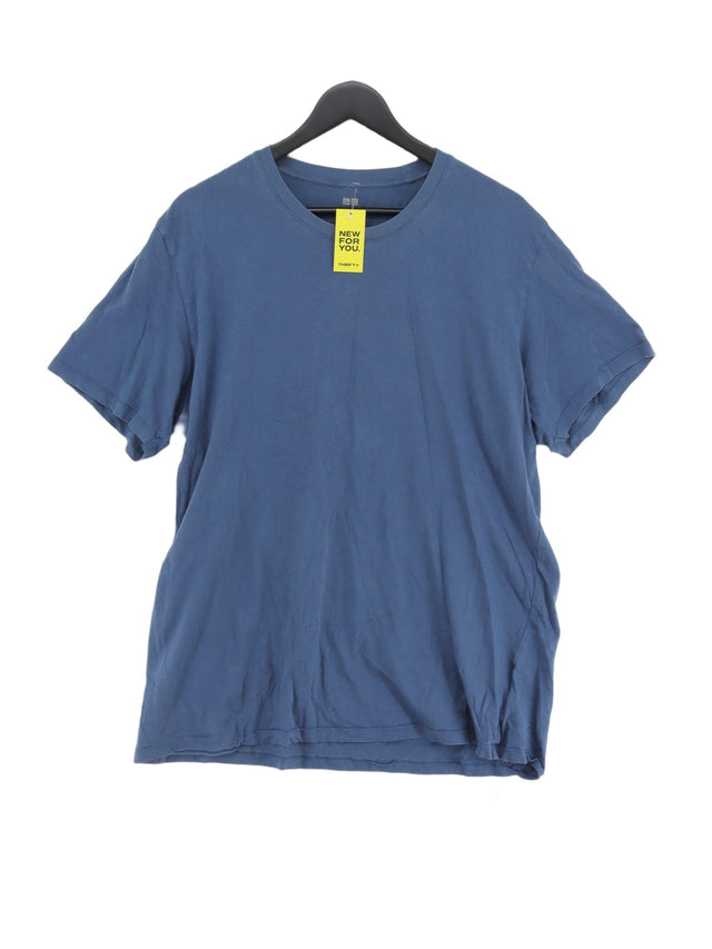 Uniqlo Men's T-Shirt XL Blue 100% Other